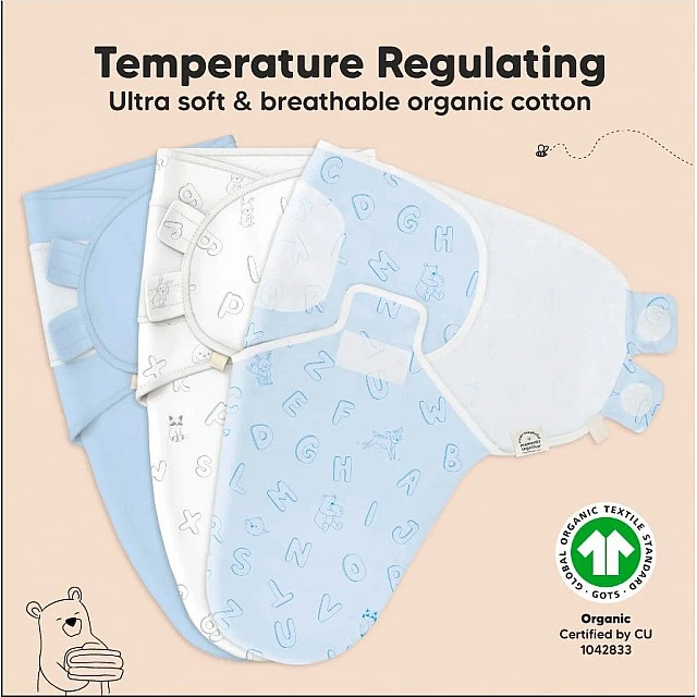 Anti-Stress Diapers Organic 0-3 Months 3Pcs Blue KeaBabies