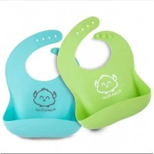 Silicone Bibs 2 Pieces Blue/Green Kea Babies