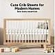 Чаршафи От Органичен Памук 2 Броя 60х120См Сив Приятели Kea Babies