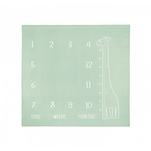 Muslin photo blanket Giraffe Mint 120x120 cm