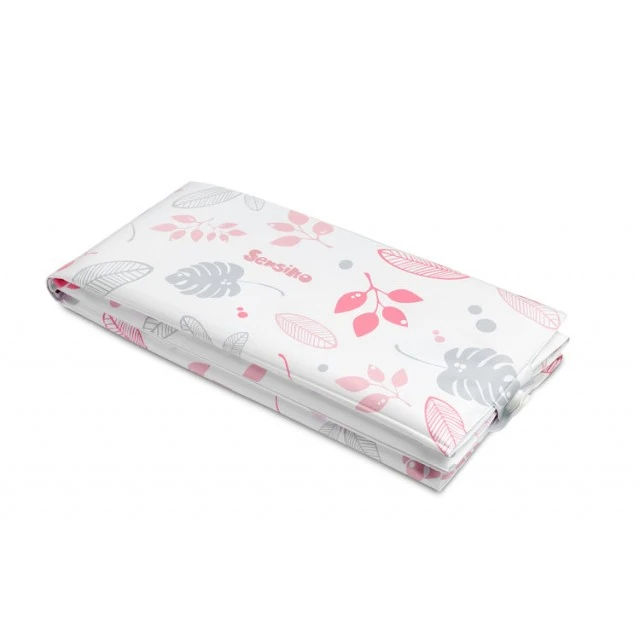 Portable folding changing mat Pink Leaves Sensillo