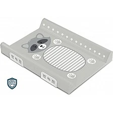 Changing Mat with Safety System Animals Raccoon Grey 70cm Sensillo