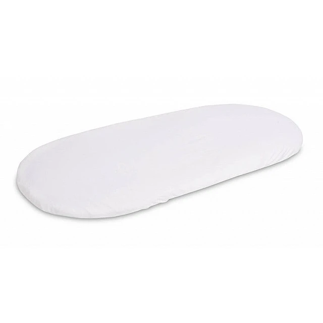 Next To Me Jersey Crib Sheet White 90X40 Sensillo