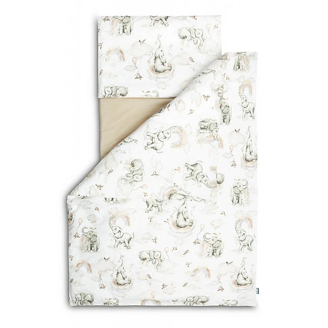 Bedding Set 3 Pieces Elephants 100x135cm