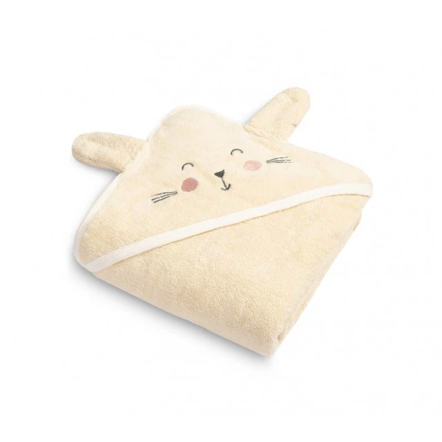 Rabbit Bath Towel 90x90cm Ecru 100% Cotton