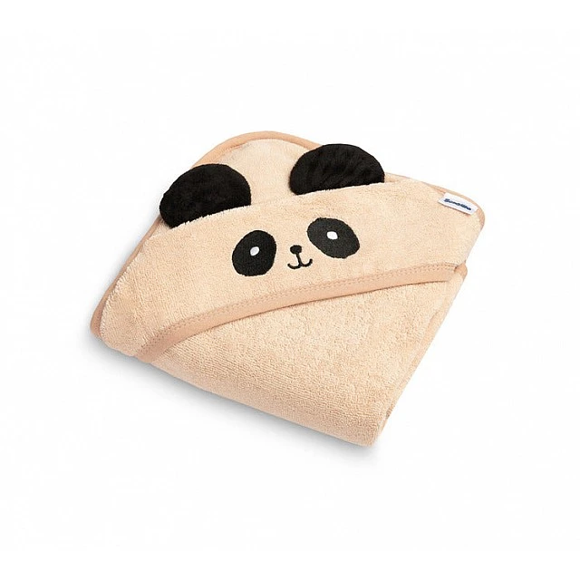 Panda Bath Towel 90x90cm Beige 100% Cotton
