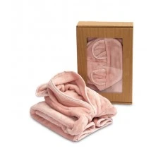 Елегантен Детски Халат 1-2 Години Teddy Bear Розов