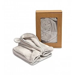 Elegant Children’s Bathrobe 1-2 Years Teddy Bear Gray