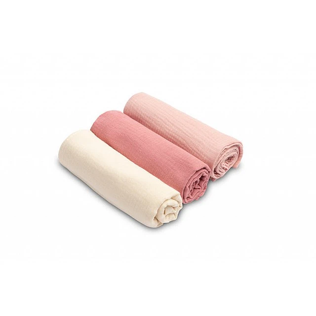 Muslin Diapers Uniform Pink 3 Pieces 60x80cm