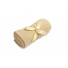 Blanket 100% Cotton Moli Beige Coffee Sensillo