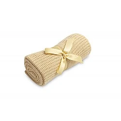 Blanket 100% Cotton Moli Beige Coffee Sensillo