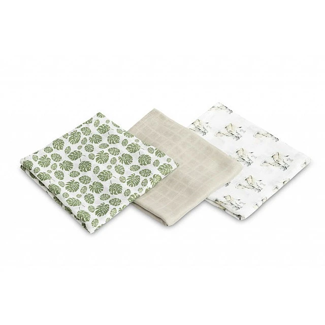 Bamboo Diapers 3-Pack Elephant Gray 70X80 Sensillo