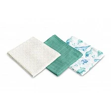 Bamboo Diapers 3-Pack Dino Green 70X80 Sensillo