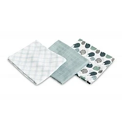 Bamboo Diapers 3-Pack Hedgehog Blue 70X80 Sensillo