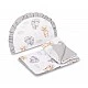 Muslin Stroller Set Teddy Bear, Gray Sensillo