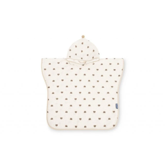 Muslin Bear Bath Poncho, Beige Sensillo