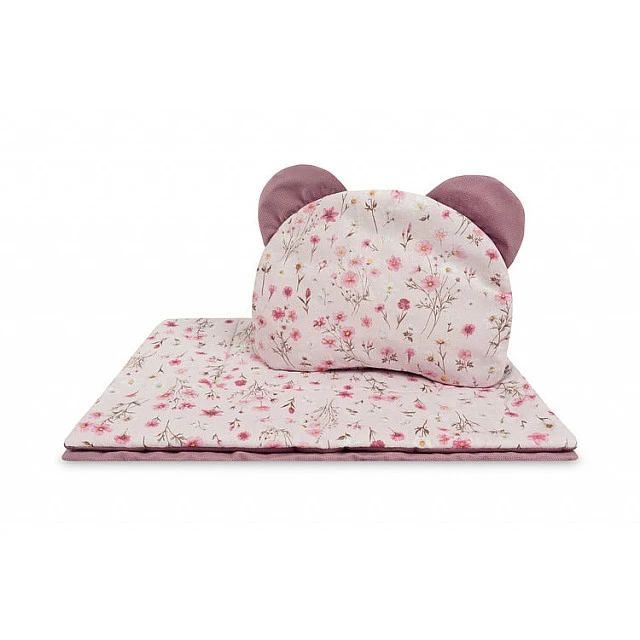 Stroller set field flowers pink color 56x76 cm 36x28 cm Sensillo