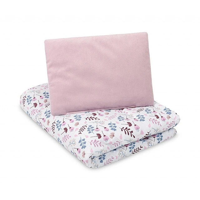 Bedding Set 2 Pieces Ranforce/Plush 75 X 95 Cm And 25 X 35 Cm Pink Twigs Sensillo