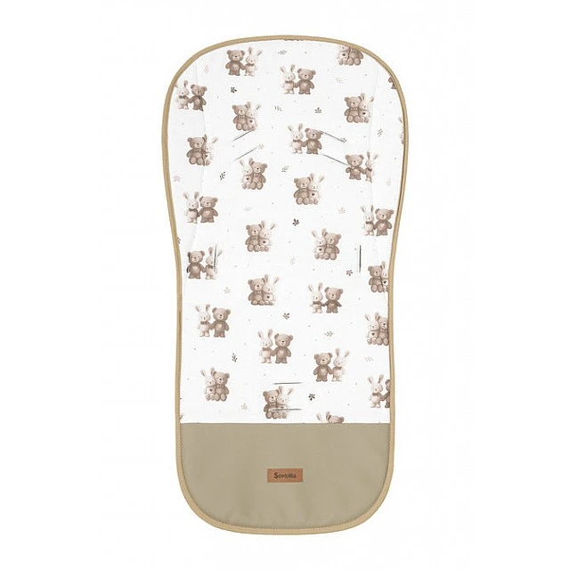Universal Double-Sided Stroller Mat 40 X 80 Cm Teddy Bear And Bunny Sensillo