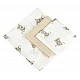 Muslin Diapers 3 Sizes 120X120 70X60 30X35 Bears Beige Sensillo