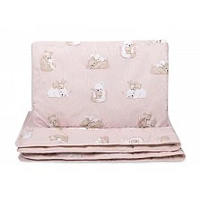 Bedding Set 2 Pieces Muslin/Ranfors 100X135 40X60 Teddy Bear And Bunny Sensillo