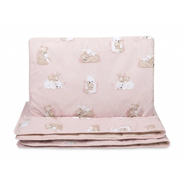 Bedding Set 2 Pieces Muslin/Ranfors 100X135 40X60 Teddy Bear And Bunny Sensillo