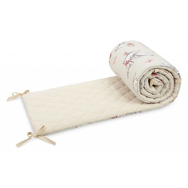 Baby Crib Bumper 60/120 Double-Sided Muslin/Ranforce 180 X 30 Cm 0+ Mouse And Goose Sensillo