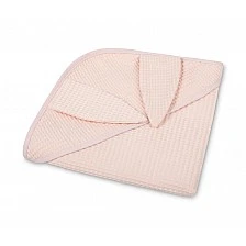 Baby Towel With Hood 100% Corrugated Cotton 110X110 Cm 0+ Pink Sensillo