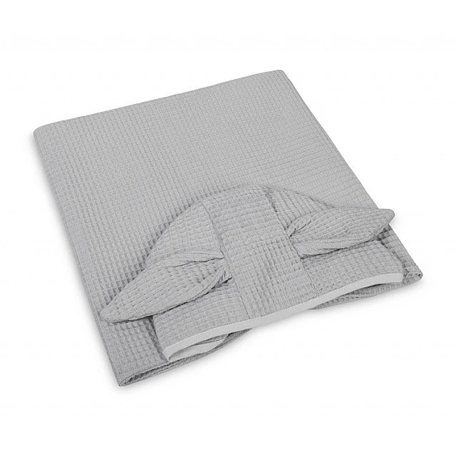 Poncho 100% Corrugated Cotton 70X60 Gray 0+ Sensillo