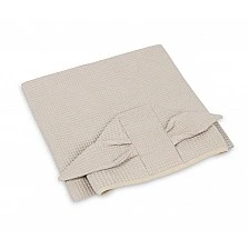 Poncho 100% Corrugated Cotton 70X60 Beige 0+ Sensillo