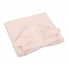Poncho 100% Corrugated Cotton 70X60 Pink 0+ Sensillo
