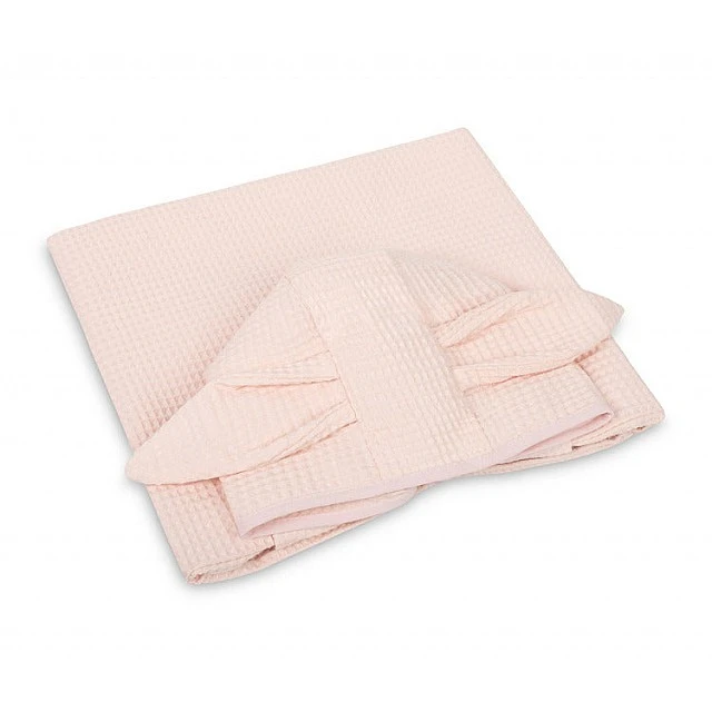 Poncho 100% Corrugated Cotton 70X60 Pink 0+ Sensillo