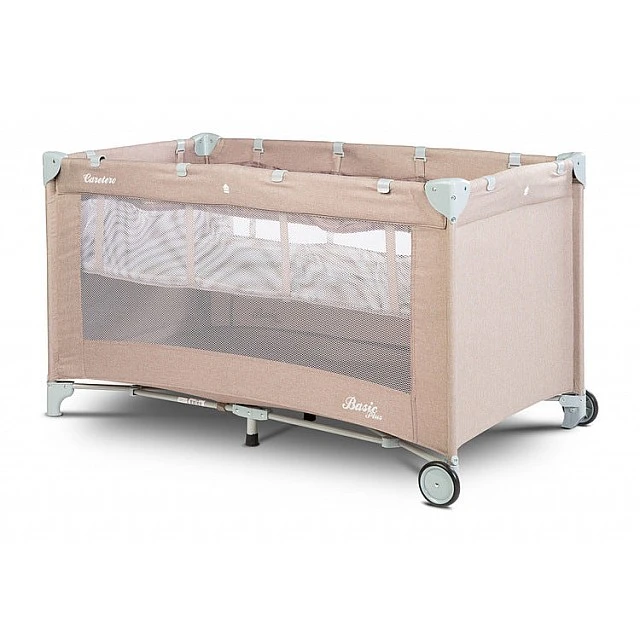 Folding travel bassinet 1 level Basic Beige Caretero