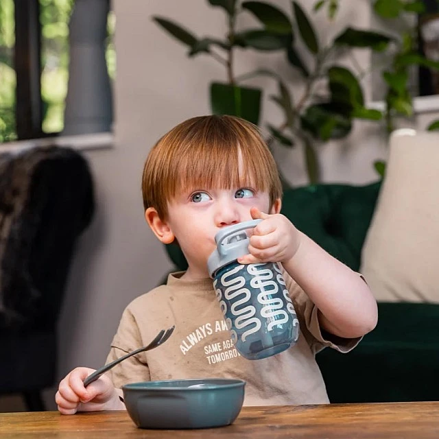 EarthSmart Vital Baby Non-Spill Cup with Straw 350 ml Gray