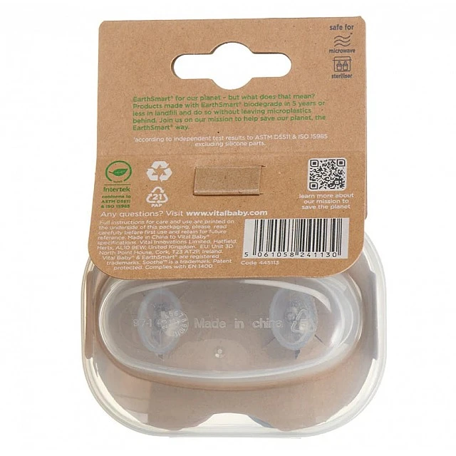 EarthSmart Vital Baby Soothing Airflow Pacifiers 6-18 Months