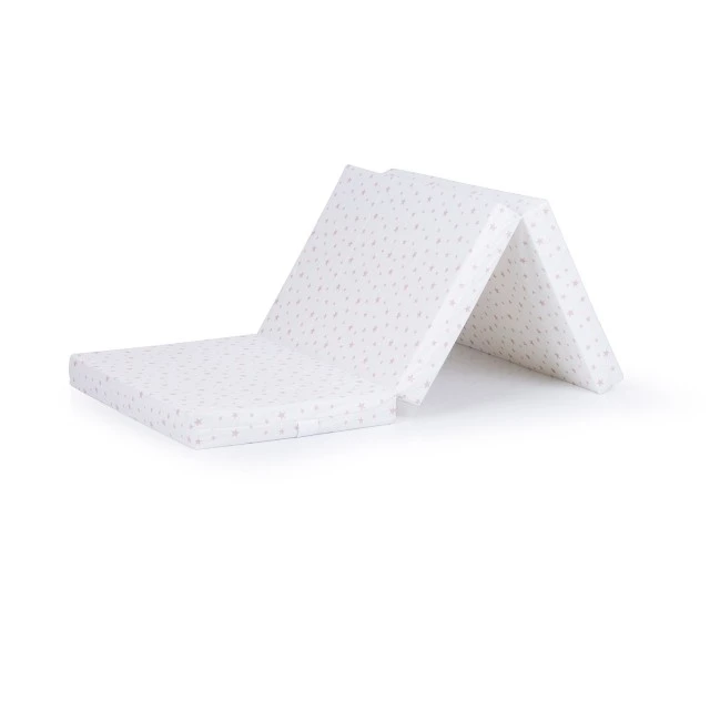 Folding mattress 60/120/6 white/powder stars