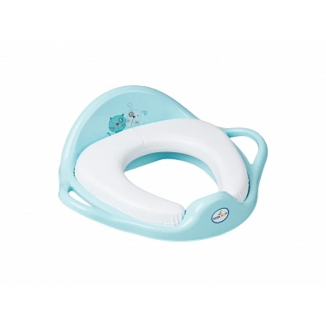 Soft toilet seat Dog&Cat blue
