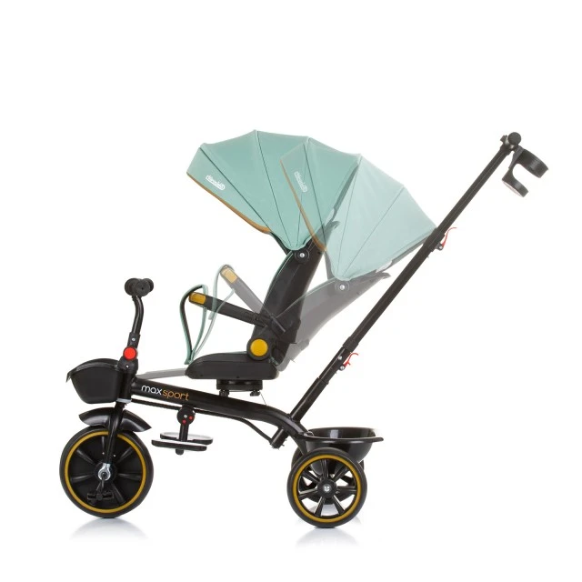 Tricycle with canopy Max Sport pastel green