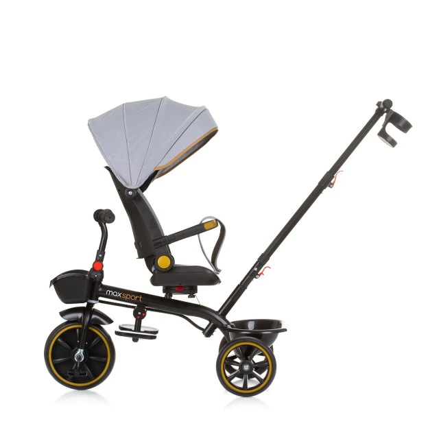 Tricycle with canopy Max Sport ash gray