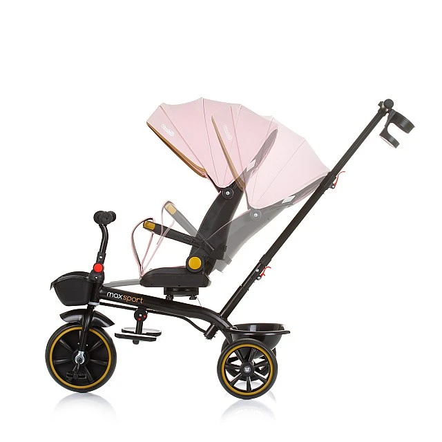 Tricycle with canopy Max Sport flamingo