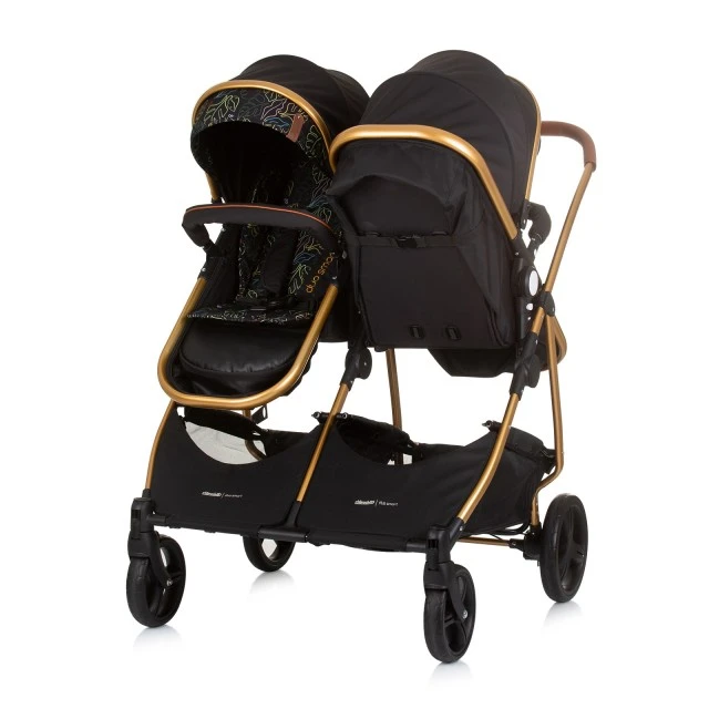 DuoSmart Twin Stroller Obsidian/Leaf