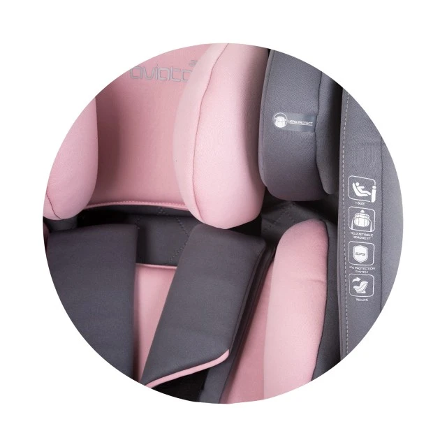 Car seat I_SIZE 40-150 cm AVIATO flamingo