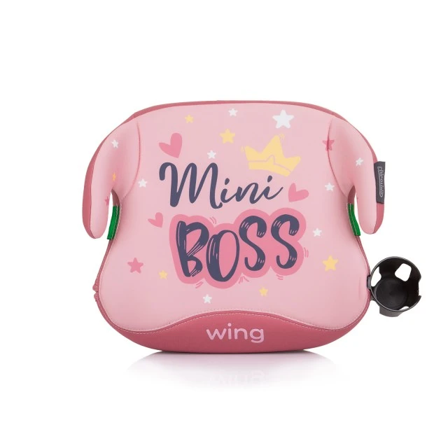 Car seat I-SIZE ISOFIX 125-150 cm WING pink MINI BOSS