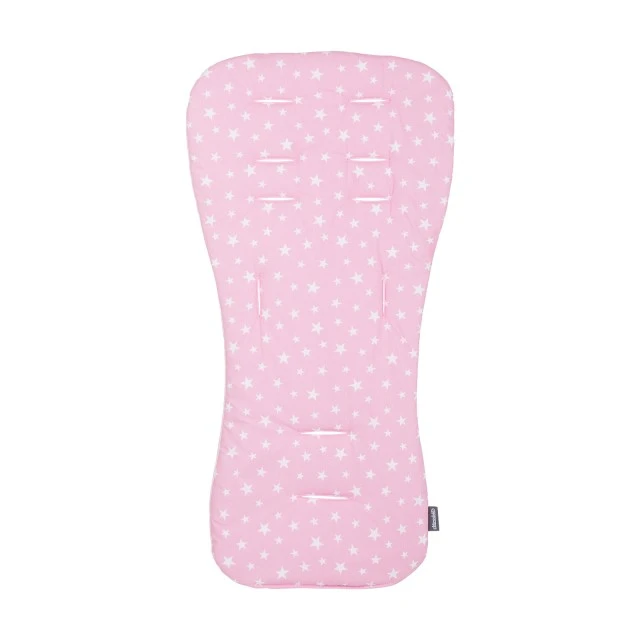 Soft stroller liner pink/pink stars