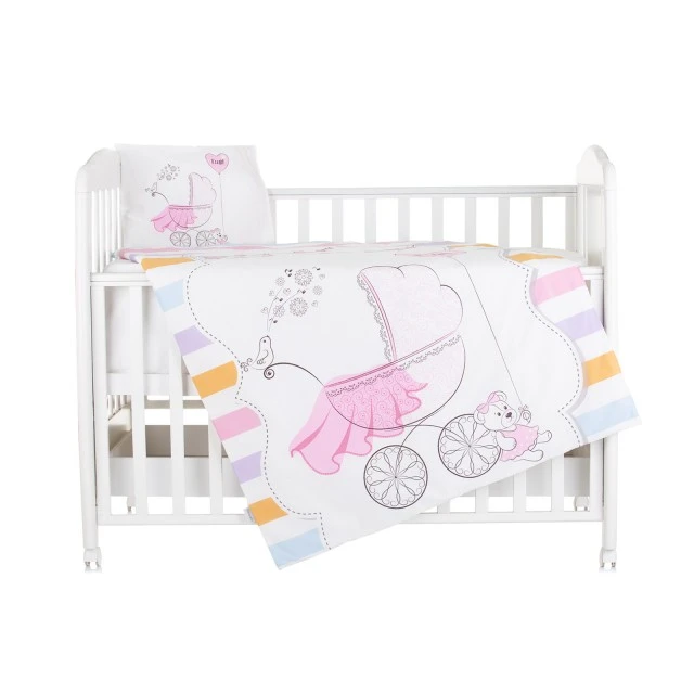 Beding set 5 pc. /Sheet, pillow case, pillow, duvet and duvet cover/ pink heart