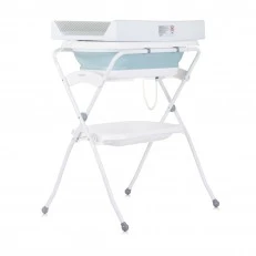 Bath tub with bath stand and changing mat "Fiore" blue
