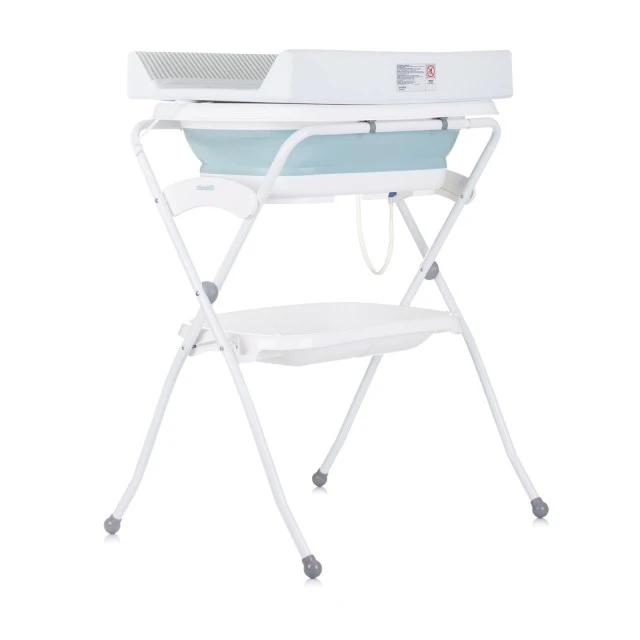 Bath tub with bath stand and changing mat Fiore blue