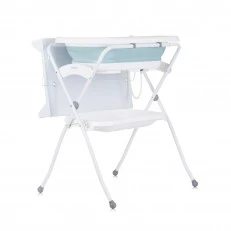 Bath tub with bath stand and changing mat "Fiore" blue