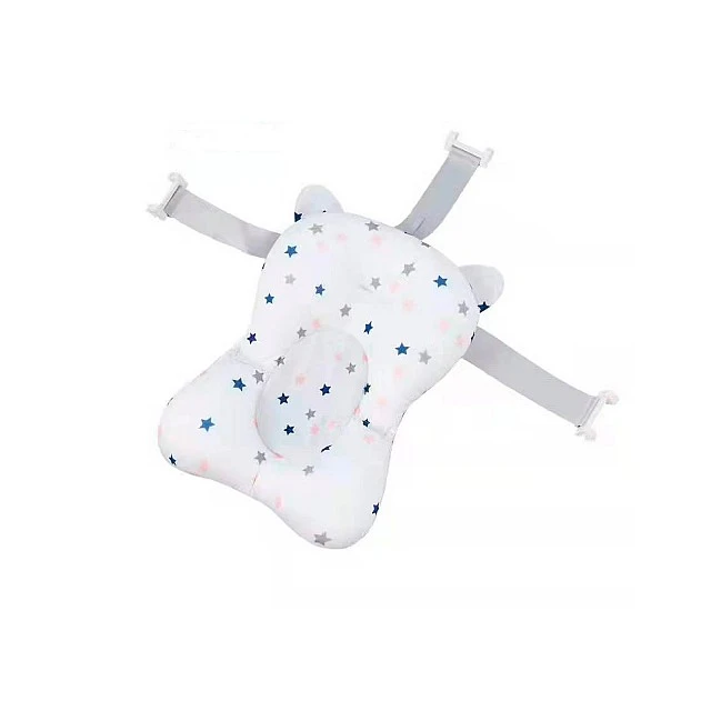 Baby bath net and cushion Multi - stars, white