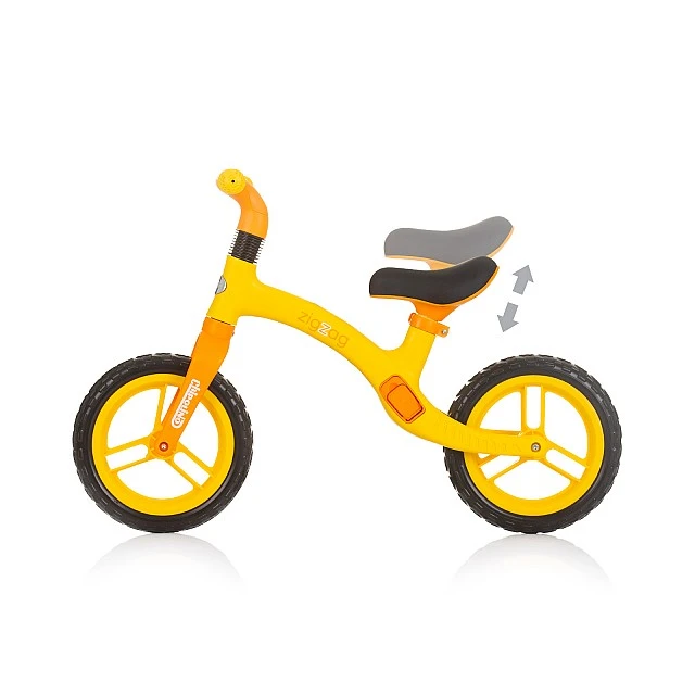 Balance toy on wheels Zig Zag orange/yellow